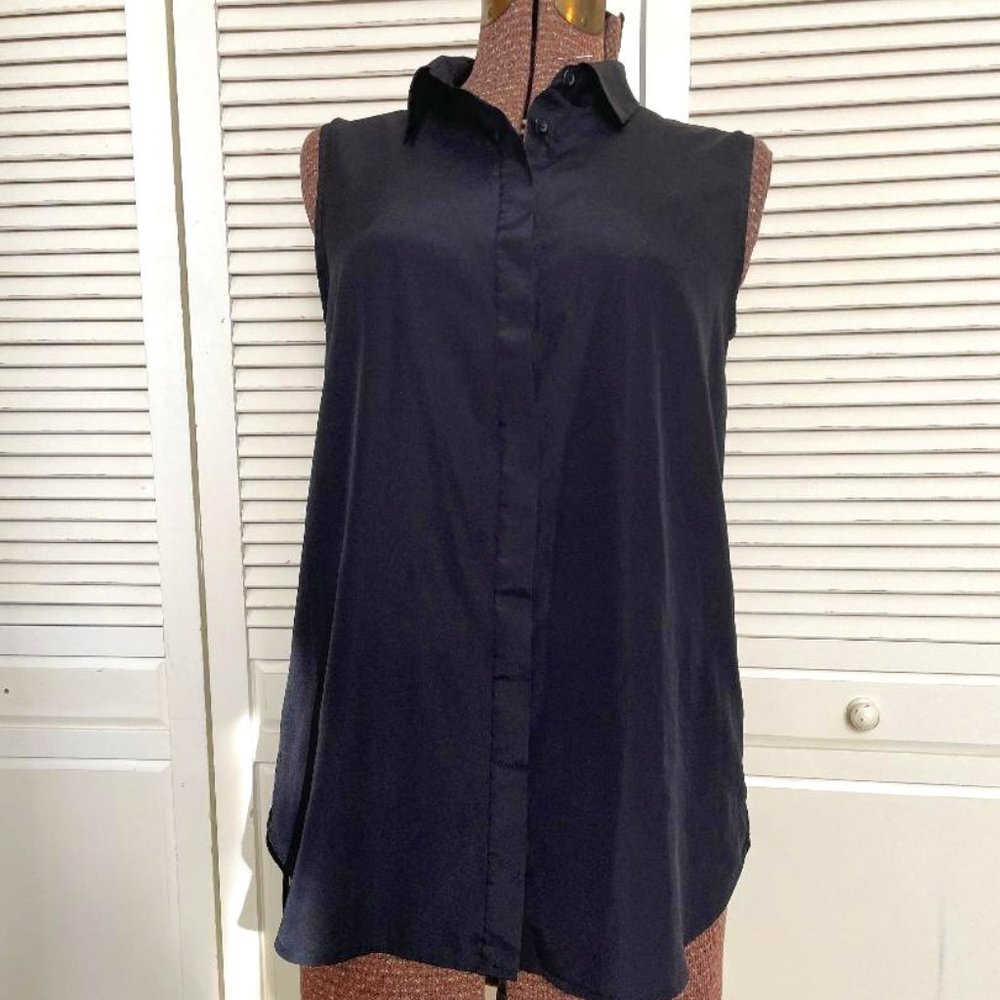 J. Crew Sleeveless Collared Button Down Blouse Women's 4